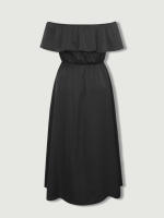 Vestido Largo De Encaje Sin Mangas Para Mujer Verano 2025 Estilo Casual Natural Belleza Basic Vestido Sin Espalda Diseño De Hombros Descubiertos Material Poliéster - details 2