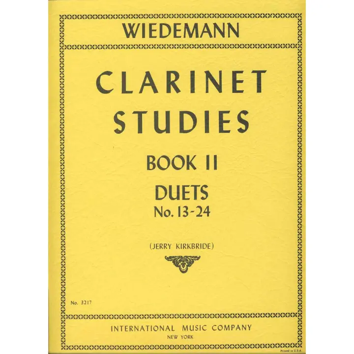 WIEDEMANN L.-Estudios Teoricos y Practicos Vol.2: nº 13 al 24 para 2 Clarinetes (Kirkbride) - 1