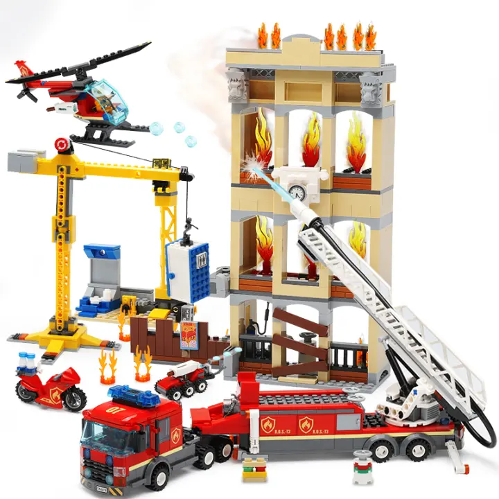 Bloques De Construcción Downtown Fire Brigade 60216 943 Piezas Juguetes De Cumpleaños Y Navidad Decorativos Para Niños - 1