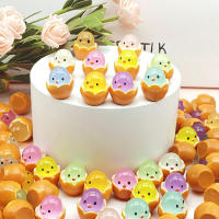 20Pcs Decoraciones De Huevo De Pascua Con Micro Paisaje De Pollo Luminoso Juguetes De Niños Decoración De Pascua DIY Regalos Figuras De Miniatura De Heno - details 5