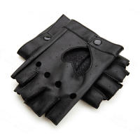 Guantes De Motociclista Para Mujer Punk De Cuero Sin Dedos Para Baile Y Conducción Estilo Biker Adulto Material Principal Poliéster - details 6
