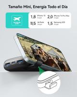 Banco de energía, mini batería externa de 10000 mAh y 22,5 W, carga rápida, USB C PD3.0 QC4.0, cargador portátil para iPhone 15, 14, 13, 12 Pro, Samsung S22, S21, Xiaomi, Huawei, iPad y tableta - details 3