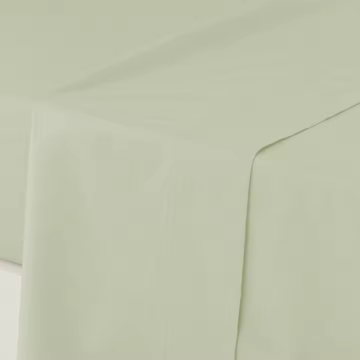 Manterol - Sábana encimera de algodón percal 200 hilos verde. Sábanas lisas de tejido natural para todas las estaciones, transpirables, duraderas y de fácil planchado. - 1
