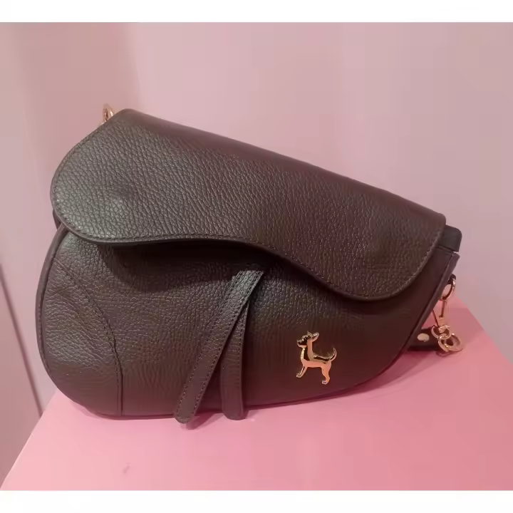 Bolso Chiguagua de piel marrón Pistola, Ref: CHB0777 - 1