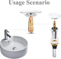 Basin Pop Up Click Clack Brass Plug Bolt, Replacement Screw for Most Sink Basin Drain Stopper (2pcs) - details 2