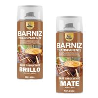 LILI HOME Pack de 2 Botellas de Pintura Barniz Spray Brillo o Mate Multisuperficie - 400ml - Acabado Duradero y Profesional ideal para una variedad de materiales, este barniz ofrece un acabado duradero y profesional en dos opciones: brillo y mate. Perfect - details 0