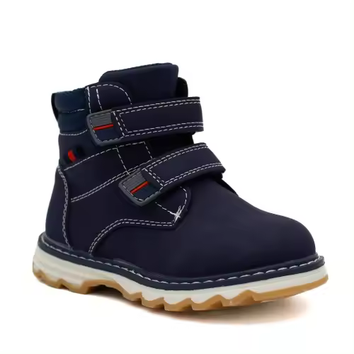Botas niño doble velcro BUBBLE KIDS C1223 en marino y camel - 1