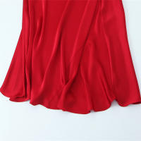 Vestido Rojo Elegante Sin Mangas Para Mujer TRAF 2025 Con Cuello En V Y Detalle De Cuerda En La Espalda Silueta Larga Fluidez - details 6