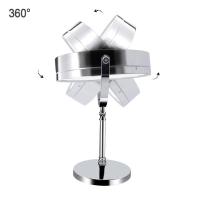 Espejo de maquillaje con lupa 1X/10X, 7 pulgadas de doble cara luz blanca LED sombra libre LED espejo de vanidad, batería y cable USB alimentado (incluye 3) - details 4