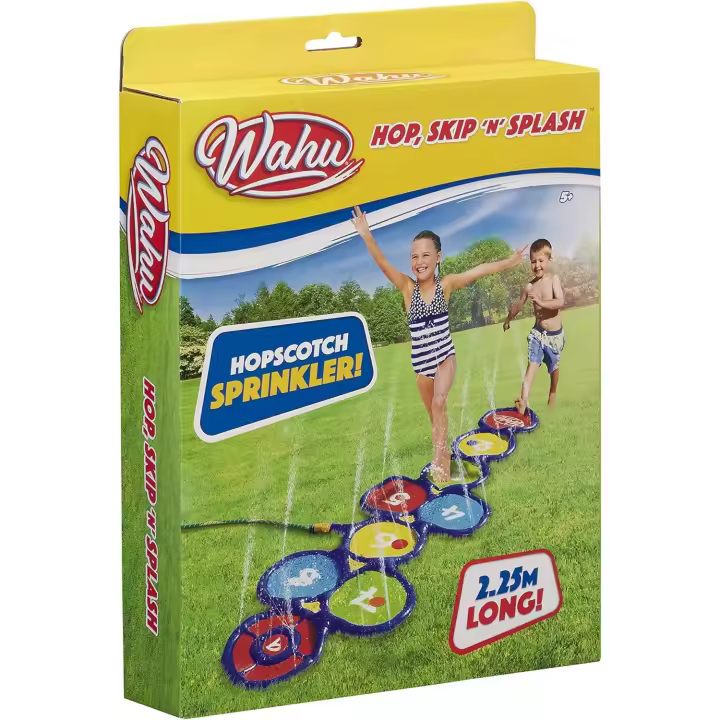 Wahu Rayuela Salta y Chapotea - Juego Clásico para Aire Libre - Diversión Refrescante para Verano - 230cm de Largo - Goliath 919041 - 1