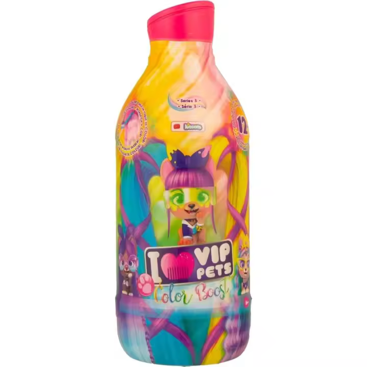 IMC TOYS  - VIP Pets S3 Color Boost - Cada caja incluye 9 muñecas para desempacar y 6 accesorios diferentes - Gire a torneira do seu xampu ya verás un personaje sorprendente - Recomendado para mayores de 3 años - 1