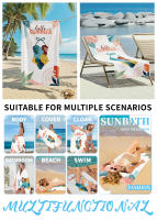 Toalla de playa de terciopelo de doble cara, toalla de baño estampada de microfibra, toalla deportiva, toalla grande - details 1
