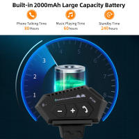 Auriculares Bluetooth Para Motocicleta Intercomunicador BT-12B Impermeable Con Reducción De Ruido Interfono Inalámbrico Para Moto - details 12