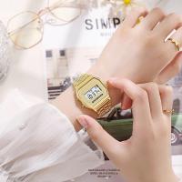 Reloj Digital Elegante Para Mujer En Oro Y Plata De Acero Inoxidable Reloj De Pulsera Electrónico Para Negocios Y Hombres - details 12