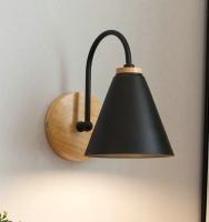 Lámpara De Pared Moderna Nórdica Para Baño Y Cocina Iluminación De Vestíbulo Y Estudio Acero Y Madera Blanco Y Negro Montaje En Pared - details 2