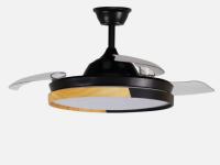 FABRILAMP ALTA GAMA Ventilador Dc Emperador 72w Negro/haya 3aspas Desplegables 108d 7200lm 3000-4000-6000k Remoto+ Memoria+ Temporizador Incluye mando a distancia y dos tijas de 10 y 25 centímetro CALIDAD DE CONFIANZA - details 0