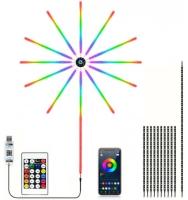 luces LED RGB Tira de luz inteligente fuegos artificiales colores Bluetooth APP control de sonido COSHANO - details 0