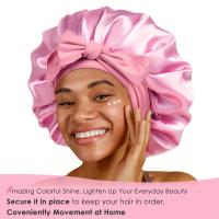 Gorro de seda para dormir,Rizador de pelo sin calor y Gorro de dormir de satén, rizadores de pelo sin calor para cabello largo, para dormir durante la noche, herramienta de peinado perezoso de bricolaje - details 6