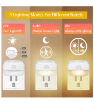 Lámpara Nocturna LED Con Sensor De Movimiento EU/US Enchufe 85-265V Pir Inducción Humana 3 Colores Para Dormitorio - details 6