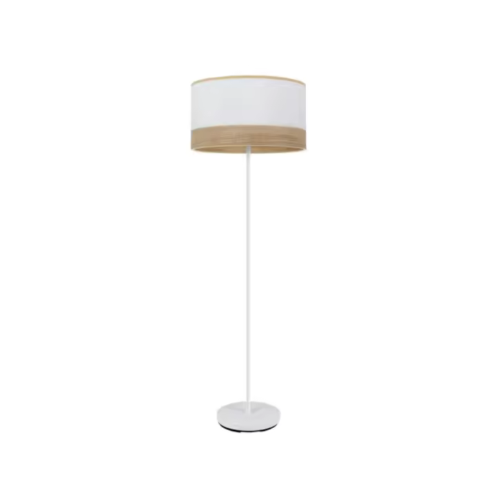 Fabrilamp - Pie Salon Olga 1xe27 Blanco/blanco-mad.clara 162x40x40 Cm - 1