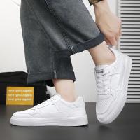 Zapatos Casuales Para Hombre En Cuero Blanco Ligeros Y Transpirables Con Plataforma Zapatillas De Patinaje Deportivas De Verano Y Otoño - details 18