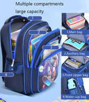 Mochila Espaceman Para Niños Con Diseño Reflejo Y Sillín De Alivio De Presión Astronauta Bolsa Escolar Para Niños Material Oxford Y Nylon - details 3