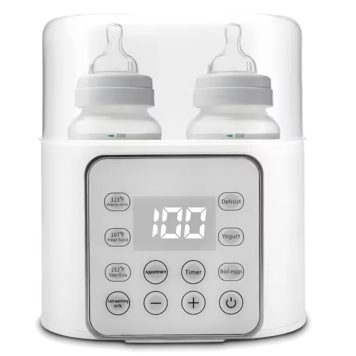 Calentador de biberones, calentador de leche materna multifunción, calentador rápido de alimentos para bebés y calentador de descongelación con temporizador, pantalla LCD con ajustes de temperatura precisos, modo constante de 24 horas - Verde - 1