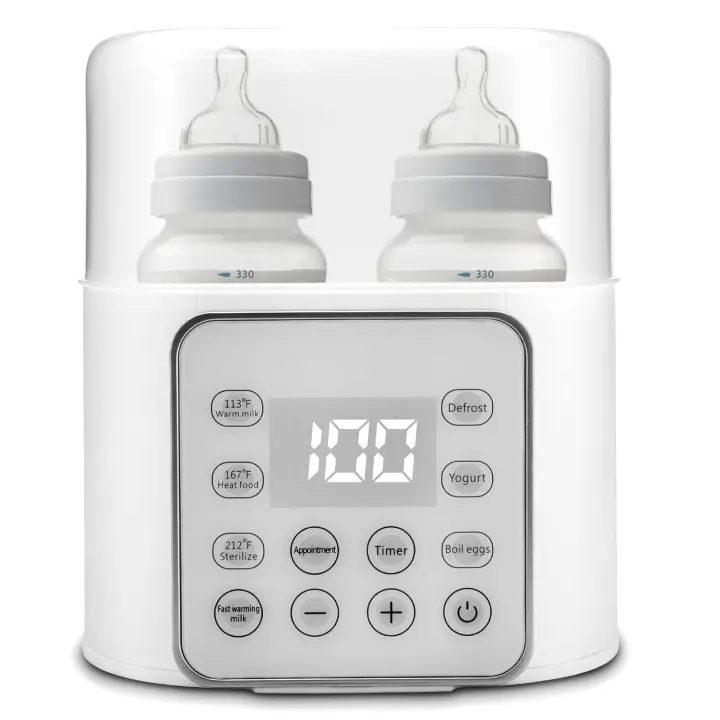 Calentador de biberones, calentador de leche materna multifunción, calentador rápido de alimentos para bebés y calentador de descongelación con temporizador, pantalla LCD con ajustes de temperatura precisos, modo constante de 24 horas - Verde - 1