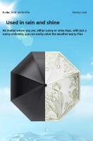 Parasol Plegable Para Mujer Con Protección UV UPF50+ Y Estampado De Flores Sombrilla De Lluvia Y Sol Con Recubrimiento De Vinilo Protección Solar Para Adultos - details 3