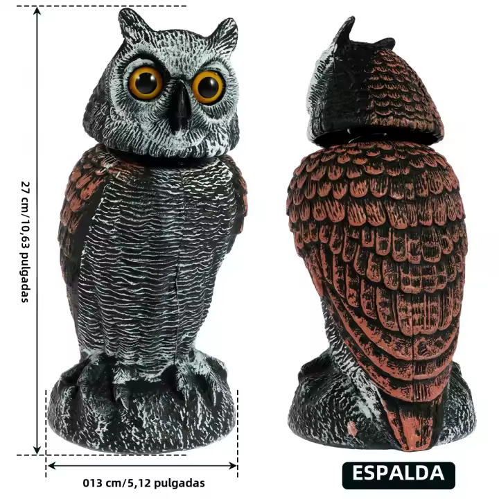 Pezón De Pato Falso Con Cabeza Giratoria 360° Impermeable Repelente De Aves Control De Plagas Escarabajo De Pared Para Jardín Exterior Patio Interior - 1
