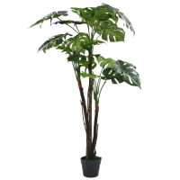 vidaXL Planta Monstera Artificial y Maceta Verde Decoración Hogar Flores Dimensiones 45 cm,  70 cm,  130 cm y mas - details 0