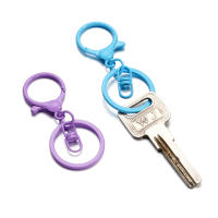 5Pcs/Set Anillos De Metal Colorido Con Cierre De Langosta Para Fabricación De Joyas Llaveros DIY Suministros Accesorios 68mm - details 4