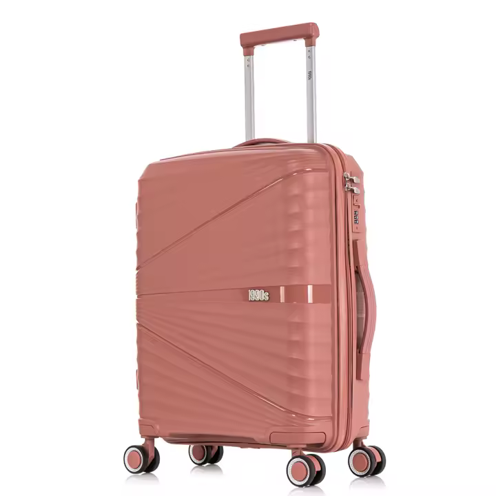 Maleta de Cabina 55x39x21.5cm (46L) Polipropileno  - Candado Incrustada - 20 Pulgadas -  Negro/Turquesa/RosaDorada/Burdeos/Azul Marino/Amarillo/Blanco - 1