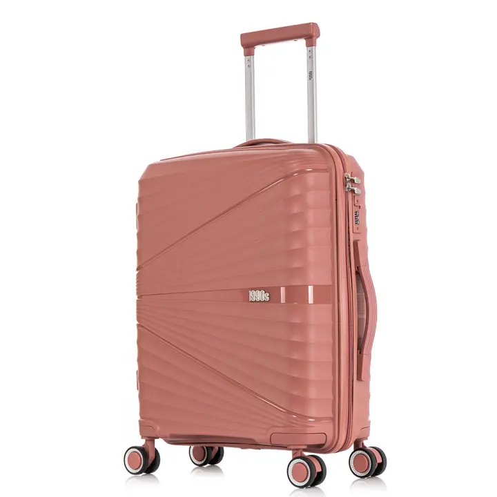 Maleta de Cabina 55x39x21.5cm (46L) Polipropileno  - Candado Incrustada - 20 Pulgadas -  Negro/Turquesa/RosaDorada/Burdeos/Azul Marino/Amarillo/Blanco - 1