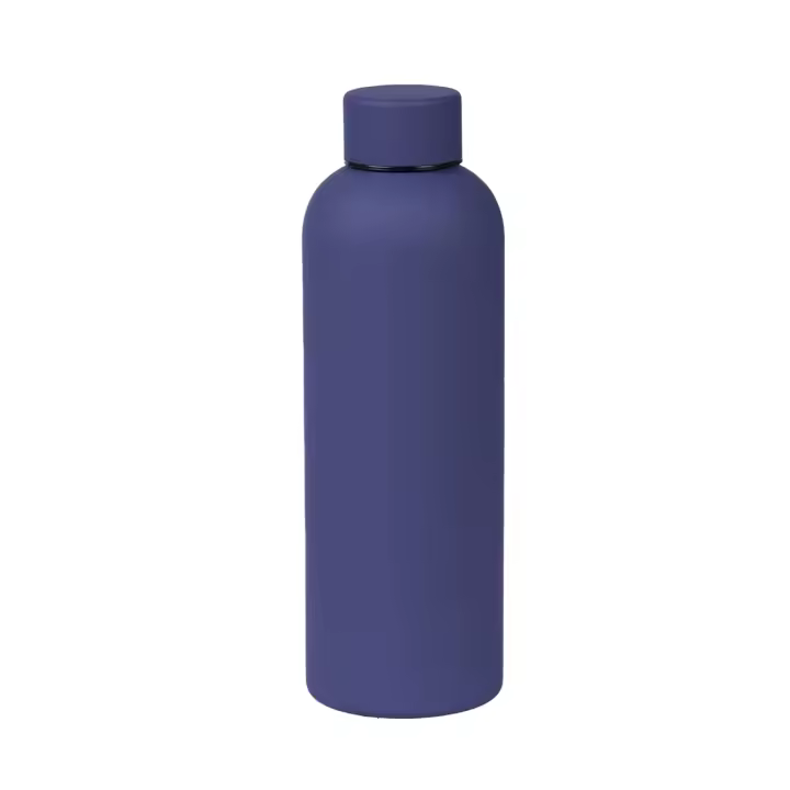 Termo Deportivo De Acero Inoxidable 500/750ML Con Boca Pequeña Para Exteriores Botella Aislante De Agua Doble Capa Con Goma Resistente Al Desbordamiento Y a La Perdida De Temperatura - 1