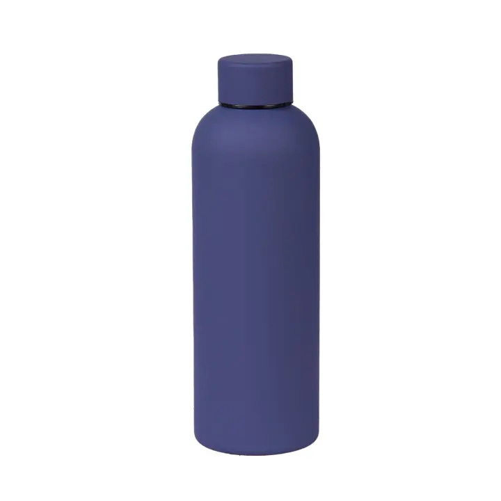 Termo Deportivo De Acero Inoxidable 500/750ML Con Boca Pequeña Para Exteriores Botella Aislante De Agua Doble Capa Con Goma Resistente Al Desbordamiento Y a La Perdida De Temperatura - 1