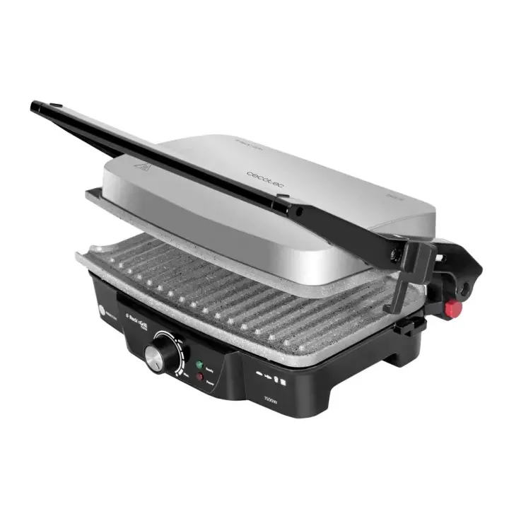 CECOTEC 03024 Parrilla Eléctrica Rock'n Grill 1500: Cocción Saludable con Piedra Rockstone - 1