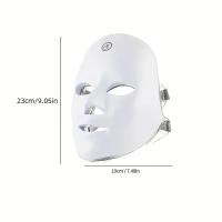 Máscara De Belleza LED Fotón Recargable Con Siete Colores Instrumento De Belleza Para El Hogar Rejuvenecimiento De Piel Levantamiento Y Blanqueamiento Facial - details 5