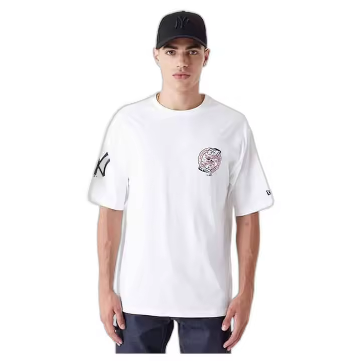 Camiseta de Manga Corta New Era Graphic York Yankees para hombre en color blanco - 1