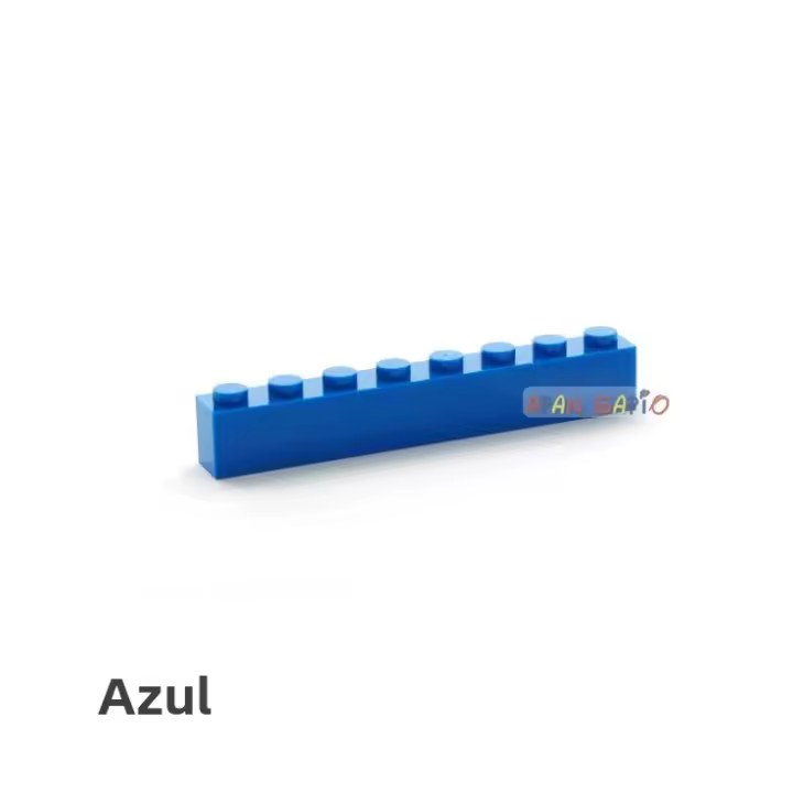 20pcs Bloques De Construcción DIY Figuras Gruesas 1x8 Dots Juguetes Educativos Creativos Compatibles Con 3008 Plástico Para Niños - 1