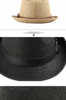 Sombrero De Paja De Verano Moda Coreana Para Hombre Sombreros De Visera Inglesa Retro Y Elegante Para Jazzer Adulto Unisex - details 5