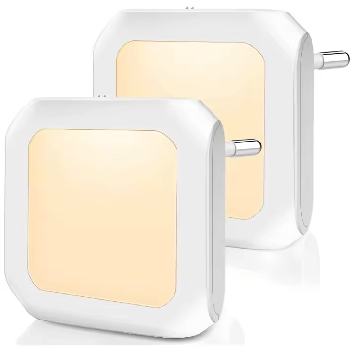 Luz Nocturna con Sensor de Movimiento, 2 Piezas Luz Nocturna para Niños Enchufe Regulable con 3 Modos y Colores, Luz Nocturna, Luz Nocturna para Armario, Pasillo, Dormitorio, Sala de Estar - 1