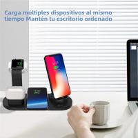 Cargador Inalámbrico 15W 4 En 1 Para iPhone 15 14 13 12 X Samsung Galaxy S22 S21 Apple Watch Airpods Estación De Carga Rápida Con Indicador De Carga Y Soporte Tipo C - details 9