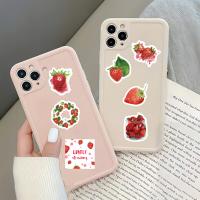 Pegatinas Creativas De Fresa 46pcs Para DNI Cuaderno Botella De Agua Equipaje Estación De Año Nuevo Escuela Accesorios De Papel - details 9