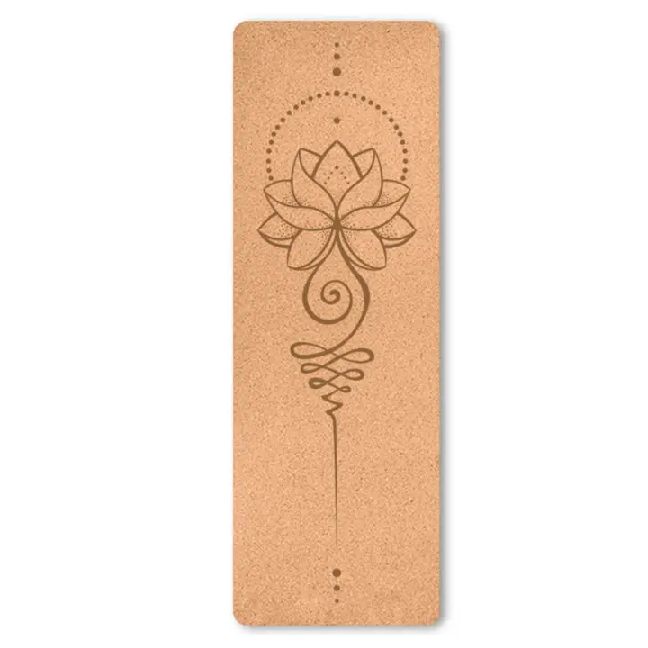 Ecological Esterilla Yoga Antideslizante - Colchoneta Yoga de Corcho Natural, Incluye Correa de Hombro y Bolsa de Transporte,Para Yoga y Pilates,Esterilla Deporte - Yoga Mat 183x61CM - 1
