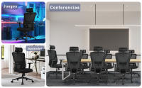 Silla Oficina Ergonómica, Silla de Escritorio con Reposacabezas Ajustable, Reposabrazos, Soporte Lumbar, Altura Regulable y Oscilación de 90°-120°, Silla Giratoria Capacidad de Peso 150kg - details 4