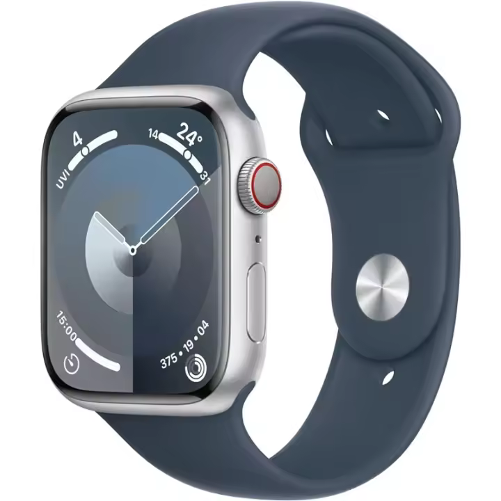 Apple Watch Series 9 GPS Celular 45 mm Ca Plata Aluminio Correa Deportiva Blue Storm S/M - 1