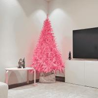 MEJORADA Árbol de Navidad Rosa Artificial Abeto Extra Relleno de Hoja Espumillón 150-300cm Arboles C/Soporte Metálico - details 0