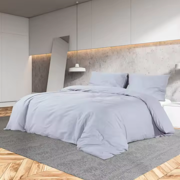 vidaXL Juego de Funda Nórdica Microfibra Ligera 260x220 cm Cama Color Antracita,  Azul,  Blanco y mas - 1