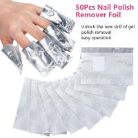 50Pcs Aluminio Con Pads De Algodón Para Eliminar Esmaltes De Uñas Gel UV Herramienta De Eliminación De Esmaltes De Uñas Conveniente - details 0